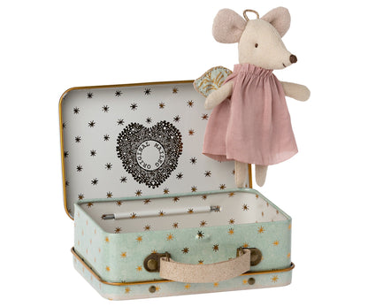 Maileg Dance Mouse In Daybed, Little Sister & Maileg Angel Mouse In Suitcase Bundle - Worth £45.25