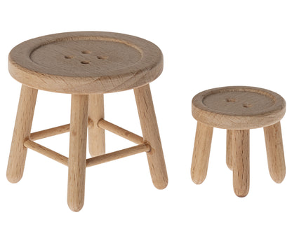 Maileg Table & Stool Set, Mouse