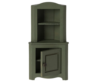 Maileg Corner Cabinet, Mouse - Dark Green