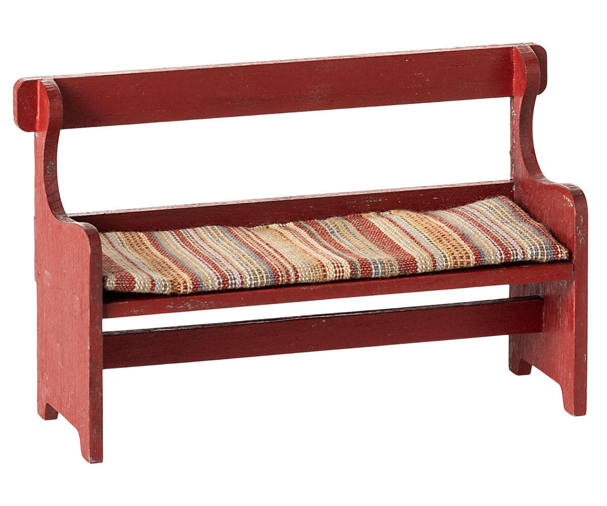 *PRE-ORDER* - Maileg Bench, Mouse, Red - *ESTIMATED ARRIVAL MID NOVEMBER 2024*