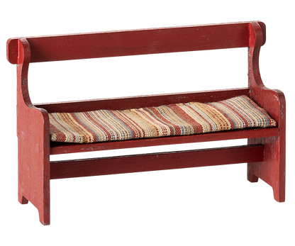 *PRE-ORDER* - Maileg Bench, Mouse, Red - *ESTIMATED ARRIVAL MID NOVEMBER 2024*