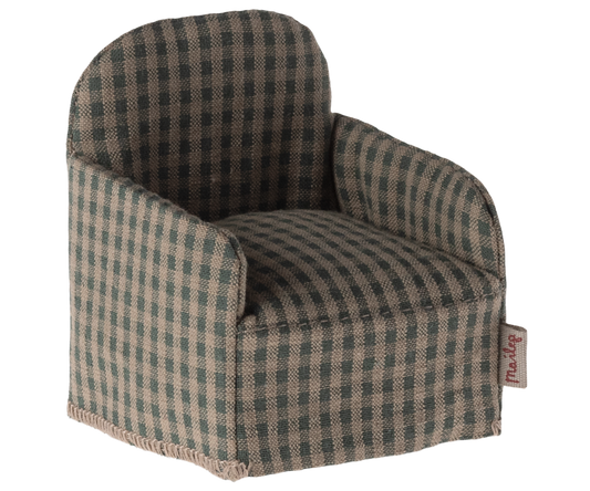 Maileg Chair Mouse, Green Checker