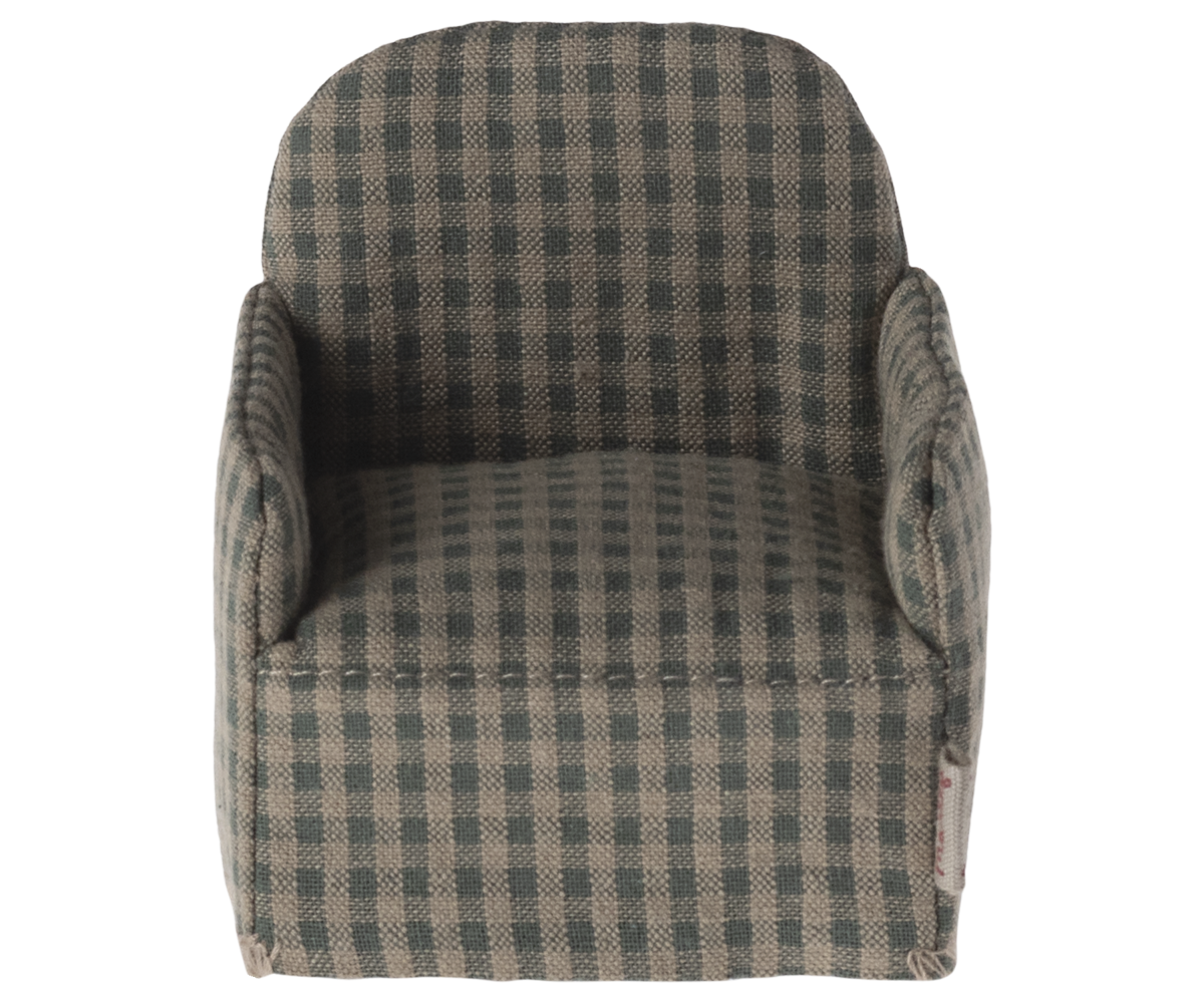 Maileg Chair Mouse, Green Checker