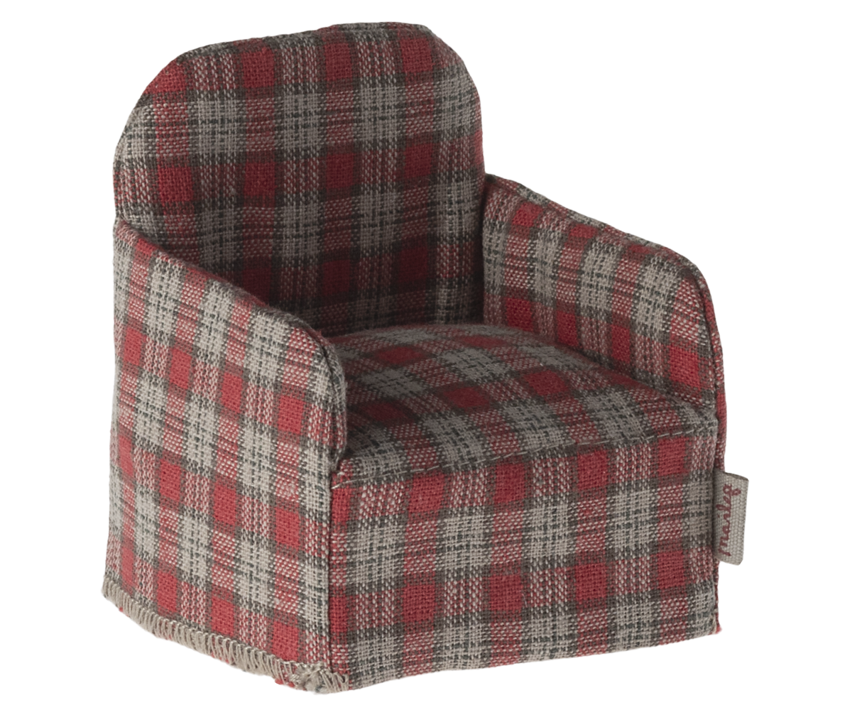 Maileg Chair Mouse, Red Checker