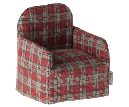 Maileg Chair Mouse, Red Checker