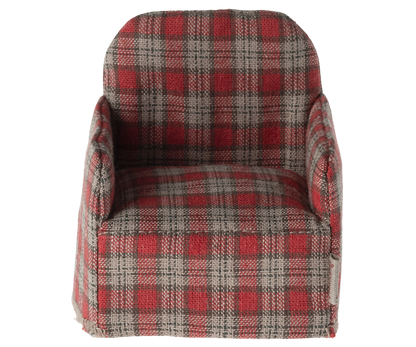 Maileg Chair Mouse, Red Checker