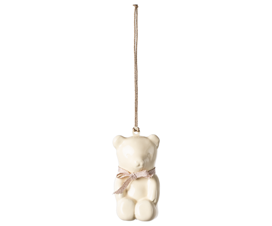 *PRE-ORDER* - Maileg Metal Tree Ornament, Teddy Bear, Off White/Rose - *ESTIMATED ARRIVAL EARLY OCTOBER 2024*