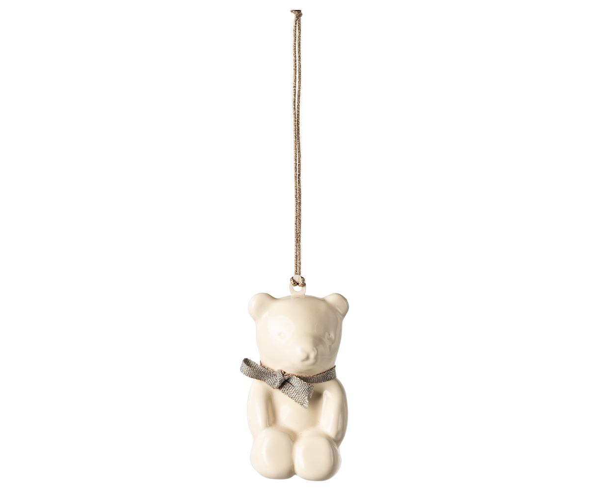 *PRE-ORDER* - Maileg Metal Tree Ornament, Teddy Bear, Off White/Blue - *ESTIMATED ARRIVAL EARLY OCTOBER 2024*