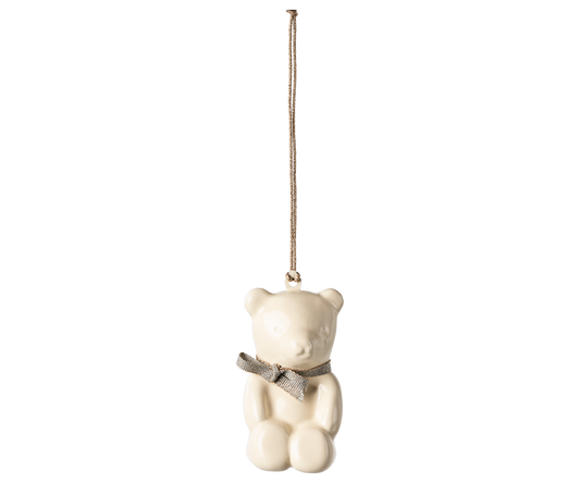 *PRE-ORDER* - Maileg Metal Tree Ornament, Teddy Bear, Off White/Blue - *ESTIMATED ARRIVAL EARLY OCTOBER 2024*