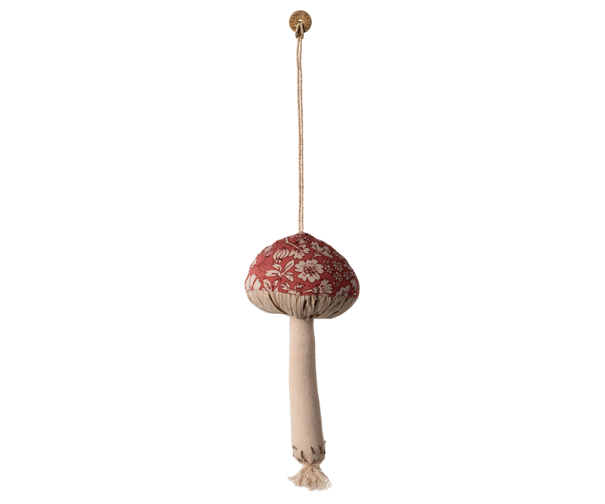 Maileg Tree Ornament, Mushroom, Blossom, Red