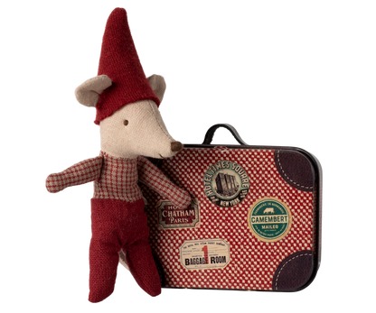 *FREE DELIVERY WITH CODE: XMASMOUSEFREEDEL - Maileg Christmas Mouse, Baby In Suitcase