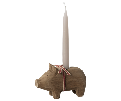 *PRE-ORDER* - Maileg Candle Holder, Small Pig, Natural - *ESTIMATED ARRIVAL EARLY NOVEMBER 2024*