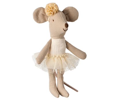 Maileg Ballerina Little Sister Mouse, Off White