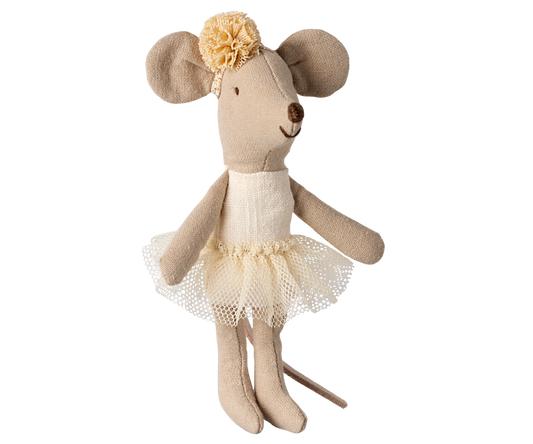 Maileg Ballerina Little Sister Mouse, Off White