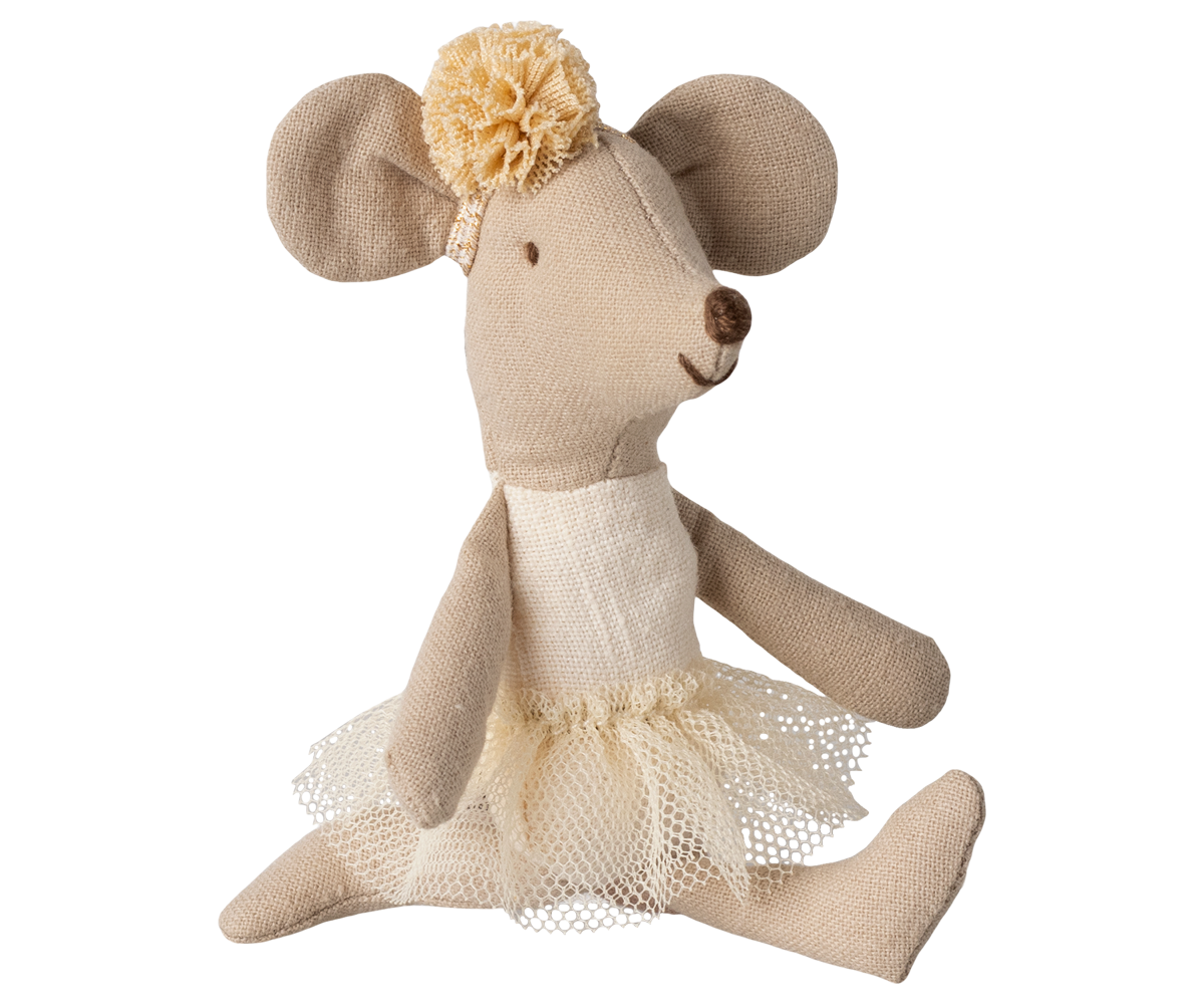 Maileg Ballerina Little Sister Mouse, Off White