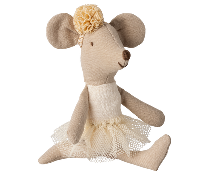 Maileg Ballerina Little Sister Mouse, Off White