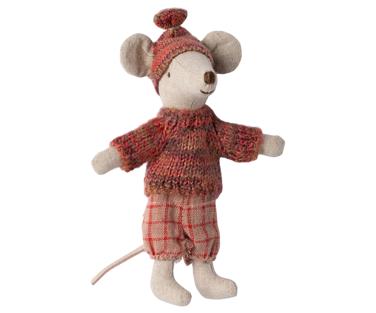 *PRE-ORDER* - Maileg Winter Big Sister Mouse With Ski Set, Rose - *ESTIMATED ARRIVAL MID OCTOBER 2024*