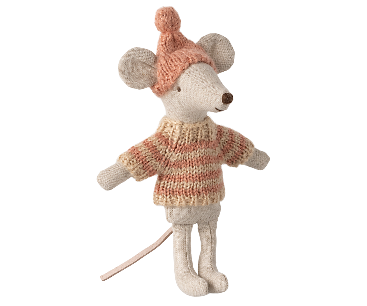 *PRE-ORDER* - Maileg Knitted Sweater & Hat, Big Sister Mouse - *ESTIMATED ARRIVAL MID NOVEMBER 2024*