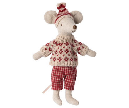 *PRE-ORDER* - Maileg Winter Mum Mouse With Ski Set, Red - *ESTIMATED ARRIVAL MID OCTOBER 2024*