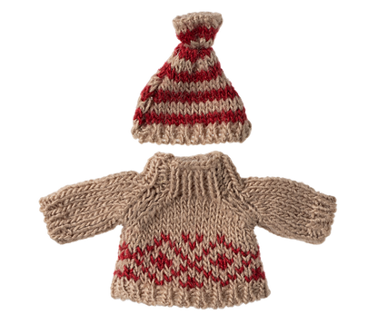 *PRE-ORDER* - Maileg Knitted Sweater & Hat, Mum Mouse - *ESTIMATED ARRIVAL MID NOVEMBER 2024*