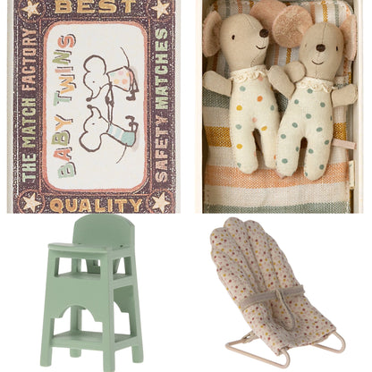 Maileg Twins, Baby Mice In Matchbox Set, Mint Bundle - Worth £46.50