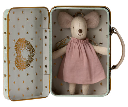 Maileg Dance Mouse In Daybed, Little Sister & Maileg Angel Mouse In Suitcase Bundle - Worth £45.25