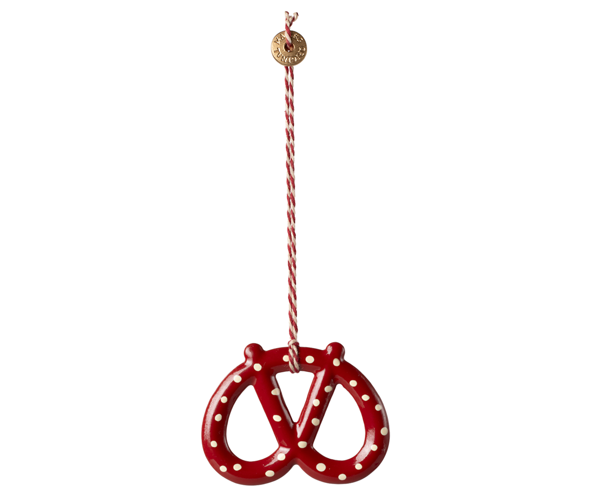 *PRE-ORDER* - Maileg Metal Ornament, Pretzel, Dot- *ARRIVING W/C 18/11/24*