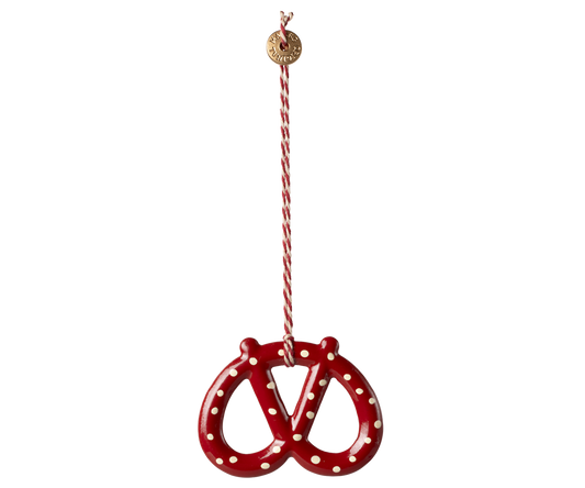 *PRE-ORDER* - Maileg Metal Ornament, Pretzel, Dot- *ARRIVING W/C 18/11/24*