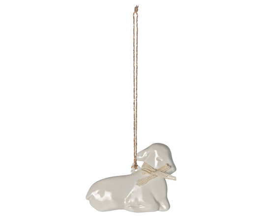 Maileg Metal Ornament, Lamb - Off White