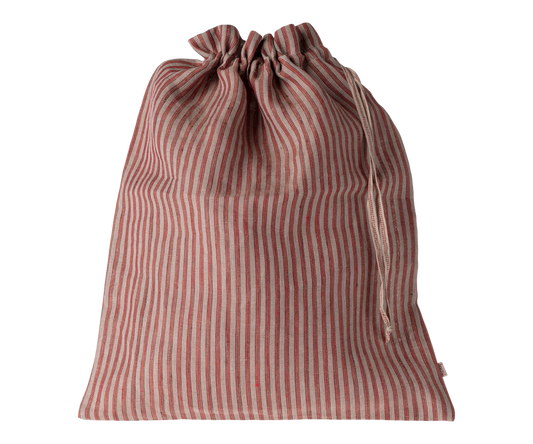 Maileg Large Bag - Stripes Red/Dark Sand