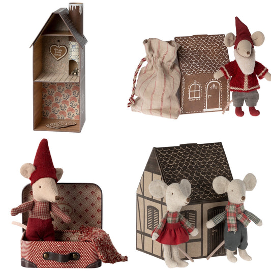 Maileg Gingerbread House (Mouse) & Christmas Mice Bundle - Worth £140.75