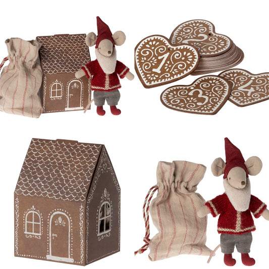 *WHILST STOCKS LAST* - Maileg Santa Mouse Plus A Set Of Maileg Calendar Tags, No. 1-24 - Bundle Worth £48