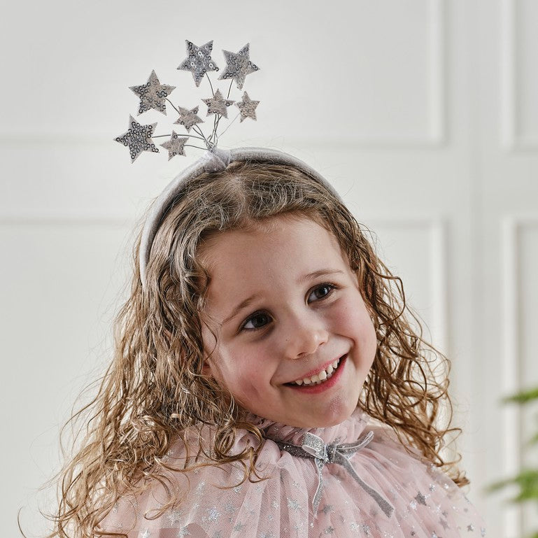 Ginger Ray Pink & Silver Sequin Star Headband