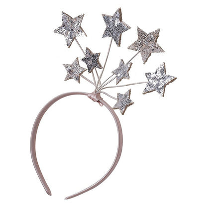 Ginger Ray Pink & Silver Sequin Star Headband