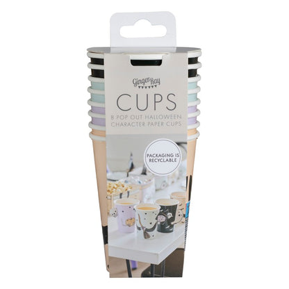 Ginger Ray 6 Character Halloween Paper Party Cups