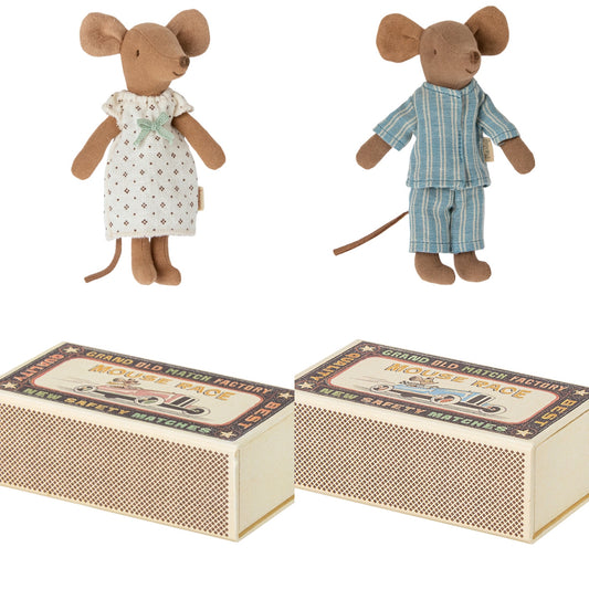 Maileg Big Sister & Big Brother Mice In Matchbox Bundle - Worth £56.50